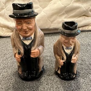 Winston Churchill Toby Jug Set of 2